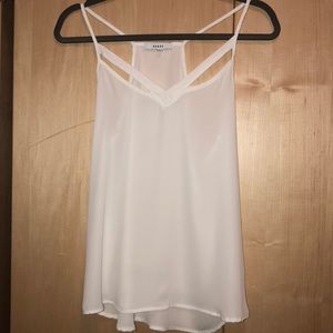 White Cutout Tank Top